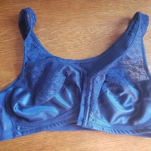 Exquisite Form Front Close Bra 42B Dark Blue NWOT